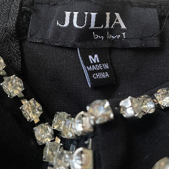 Julia by Love I Rhinestone Bustier Top M | Corset Crop, Padded, Party, Glam Y2K - Picture 4 of 8